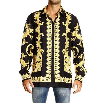 camicia grigia versace|Camicie Versace uomo .